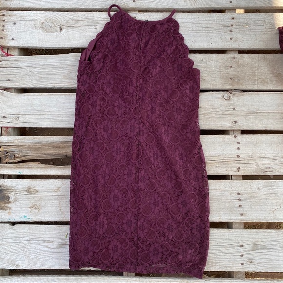 NWT mix by 41 hawthorn raspberry red lace dress - Picture 3 of 8